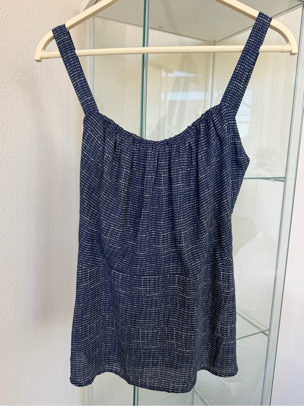 CAbi Navy and White Camisole